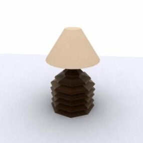 Lampe de Table Base Pot Noire modèle 3D