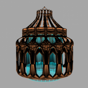 Carved Shade Lamp Furniture 3d-modell