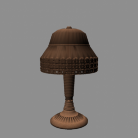 Klassisk bordslampa snidad stil 3d-modell