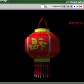Mô hình 3d đèn lồng kiểu Trung Quốc