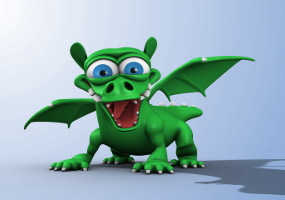 Crocodile Dragon Character 3D-malli