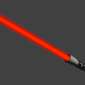 Model 3D czerwonego miecza świetlnego Scifi