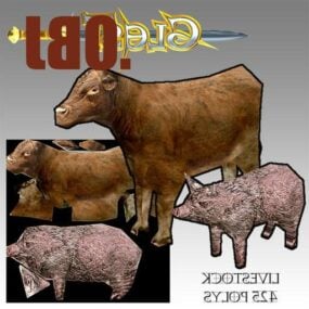 农场动物游戏动物3d模型