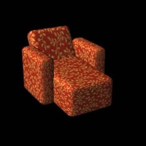 Obývací pokoj Křeslo Retro Textura 3D model