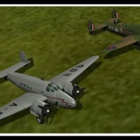 Avion de chasse Lockheed Hudson modèle 3D