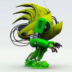 Locust Cartoon Character 3d model