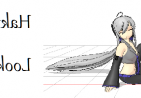 Anime menselijk karakter 3D-model