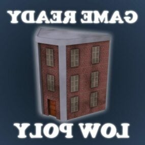 Ігрова 3d модель будівельного цегляного фасаду