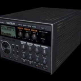 Modello 3d della scatola dei gadget del mixer audio