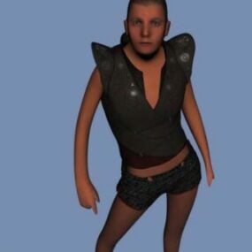 Genesis Girl Character In Black Suit 3d model