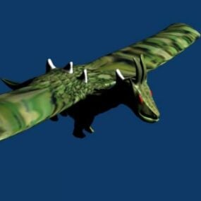 Lowpoly 3d модель тваринного дракона
