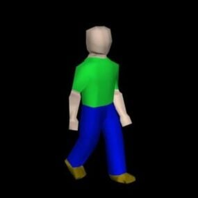 Lowpoly Rigged Jongen karakter 3D-model