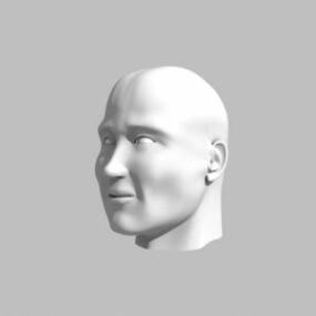 Lowpoly Man Head Sculpture 3d-modell