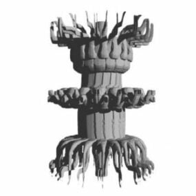 Alien Column Sculpture 3d model