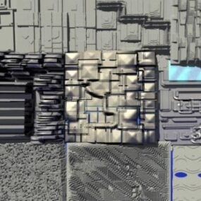 Rakennuksen julkisivu Rock Texture 3D-malli