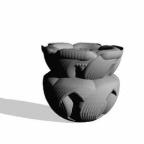 Terracotta Vase Sculpture 3d model