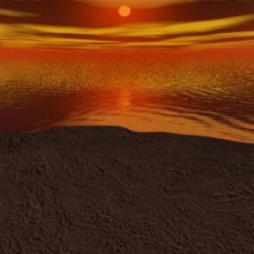 Sunset Landscape 3d-model