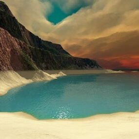 Model 3D krajobrazu jeziora