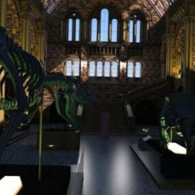 3D model interiéru muzea historie