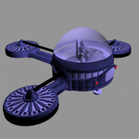 Model 3D Kutha Stasiun Scifi