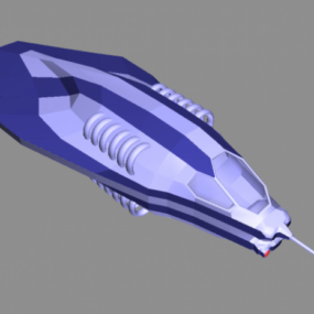 Modelo 3D de brinquedo de plástico para nave espacial futurista