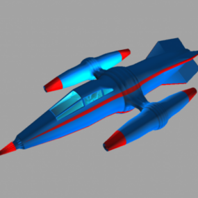 Jet Plane Futuristic Spaceship 3d model