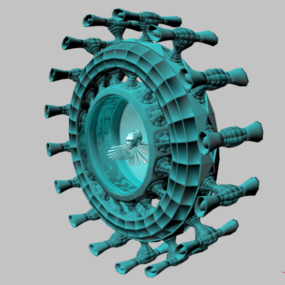 Scifi Sculpture Wheel 3d model