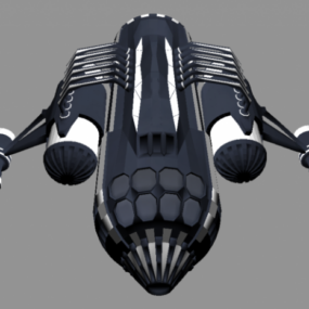 3д модель сверхзвукового бомбардировщика