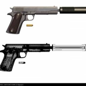 اسلحه دستی M1911a1 مدل سه بعدی