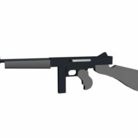 M1a1 Thompson Smg Military Gun 3d model