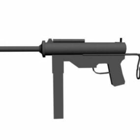 ปืนทหาร M3a1 ปืนอัดจาระบีโมเดล 3 มิติ