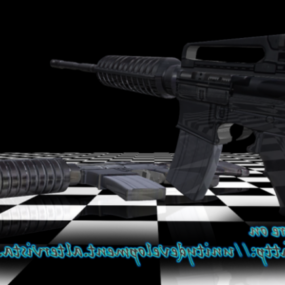 Pistolet d'assaut M4 modèle 3D