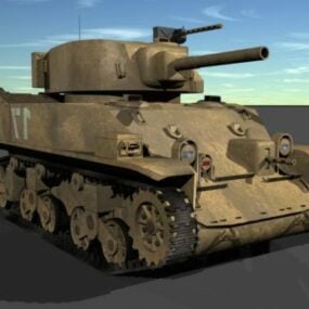 M5a1 Us Tank 3d malli