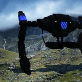 未来的なメカロボットの3Dモデル