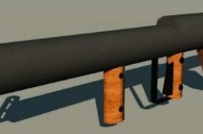 Modello 2d dell'arma Bazooka della seconda guerra mondiale