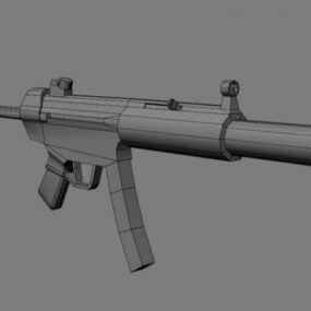 Silenced Machine Gun Mp5sd 3d model