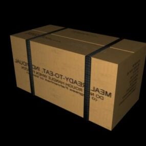 Modello 3d del pacchetto di scatole di cartone