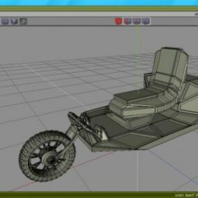 Machine de véhicule tricycle modèle 3D
