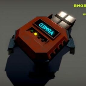 Magnetic Bomb Gaming Weapon 3d-modell