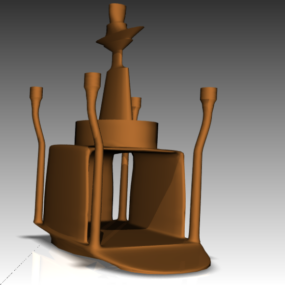 مدل سه بعدی مفهومی مبلمان معبد بازی