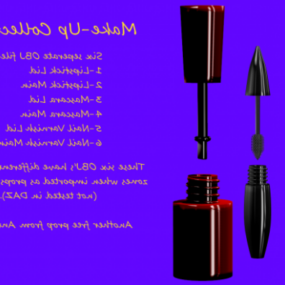 Colección de herramientas de maquillaje modelo 3d