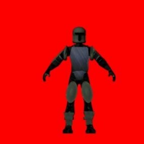3d модель персонажа броньованого солдата