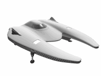 3д модель футуристического космического корабля Razor