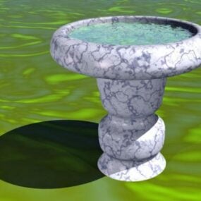 Marmor Urn Water Basin 3d-modell