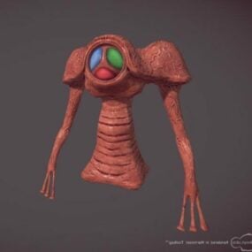 Außerirdisches Mars-Charakter-3D-Modell