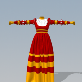 अद्भुत पुनर्जागरण पोशाक 3डी मॉडल