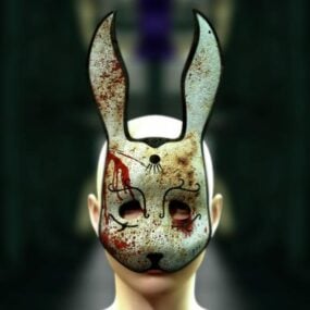 نموذج شخصية قناع الأرنب ثلاثي الأبعاد