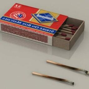 Modello 3d della scatola di fiammiferi