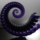 Decoración en forma de escultura en espiral