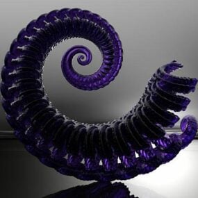 Spiral Sculpture Shape Decoration 3d model